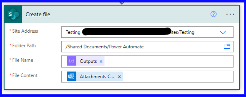 Power Automate Create File in SharePoint