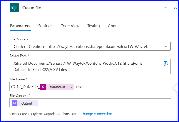 Create SharePoint File