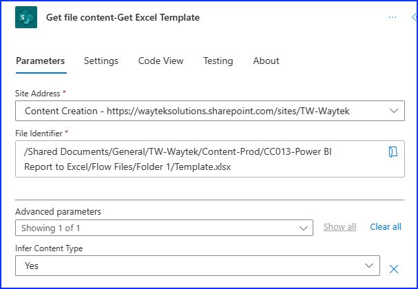 Get File Content-Get Excel Template