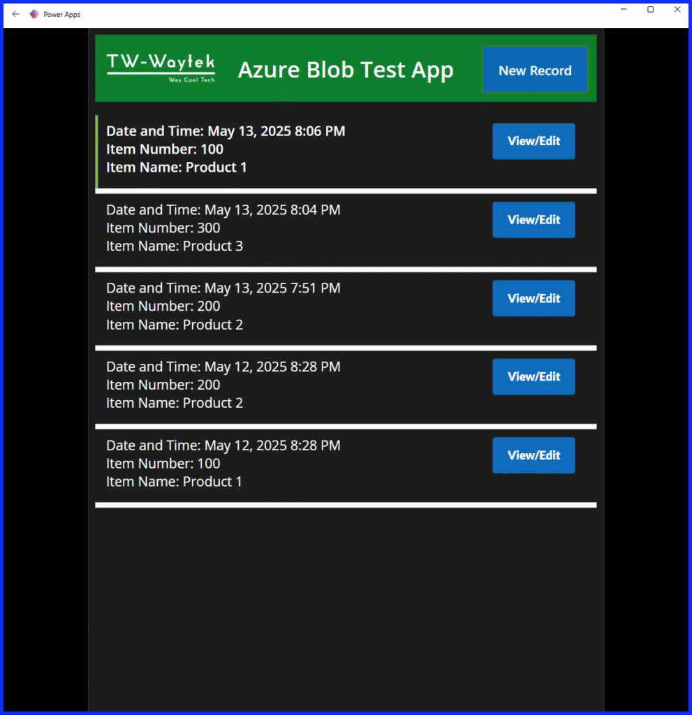 Power App Gallery Screen