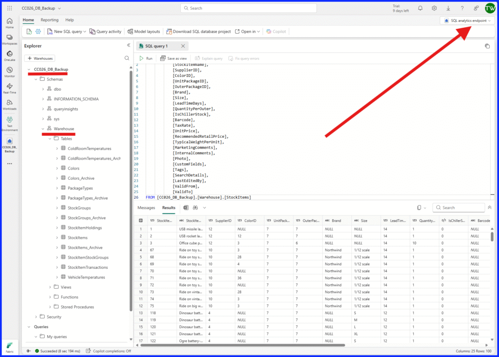 SQL Endpoint in Fabric Lakehouse