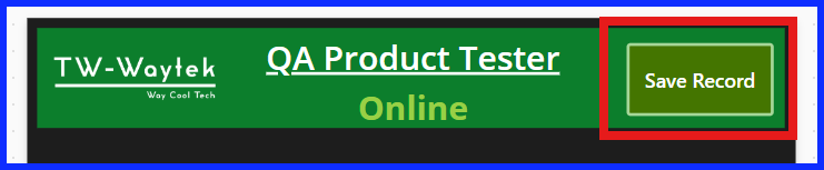 Online Form Screen Save Button